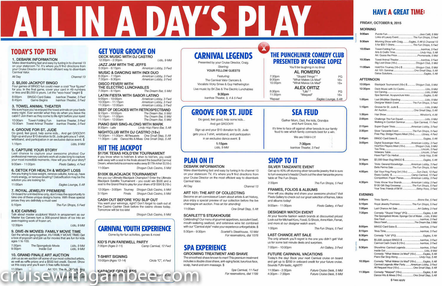 Carnival Valor Fun Times Daily paper-13