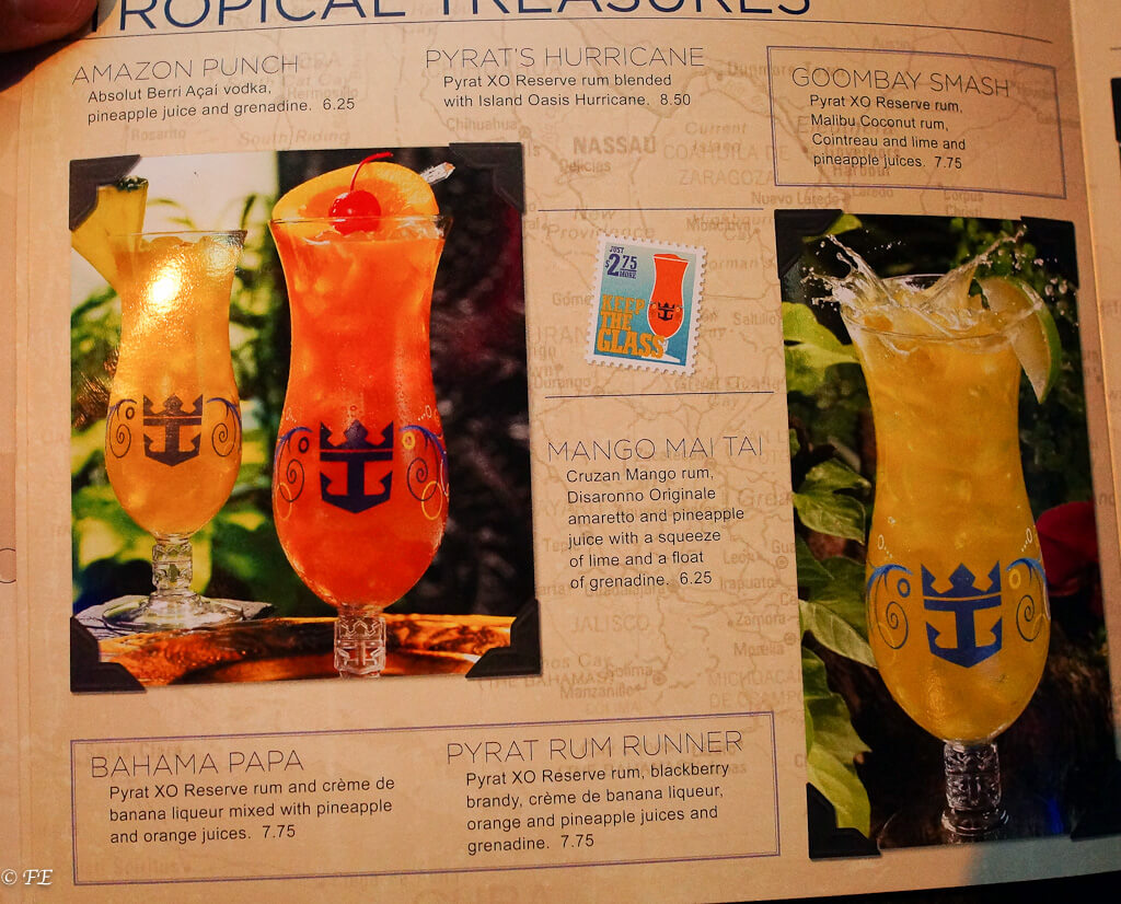 Royal Caribbean drink Lists! Prices, menus, and much more. – cruise