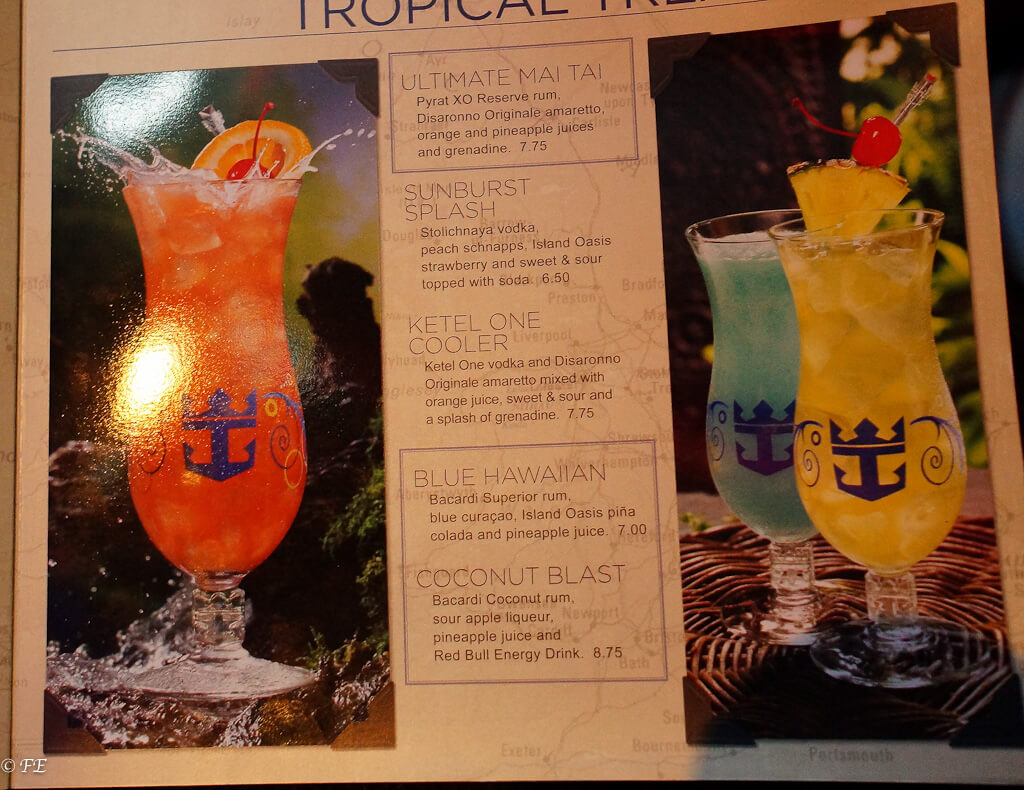 Royal Caribbean drink Lists! Prices, menus, and much more. – cruise