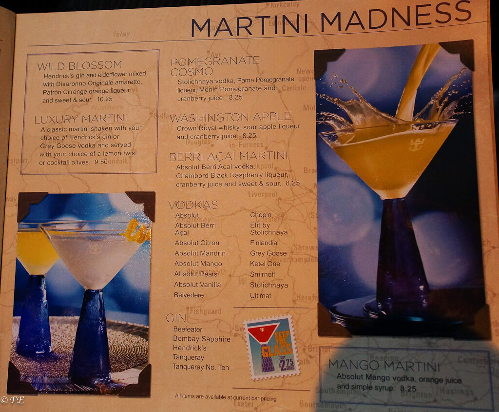 Royal Caribbean drink Lists! Prices, menus, and much more. – cruise