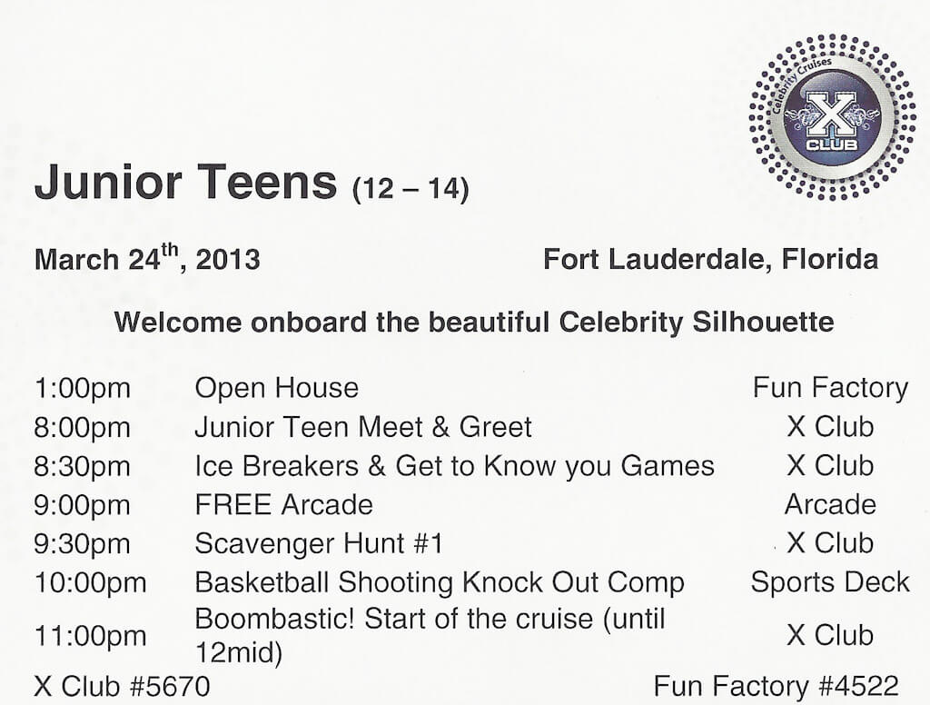 Celebrity Cruise Kids Club