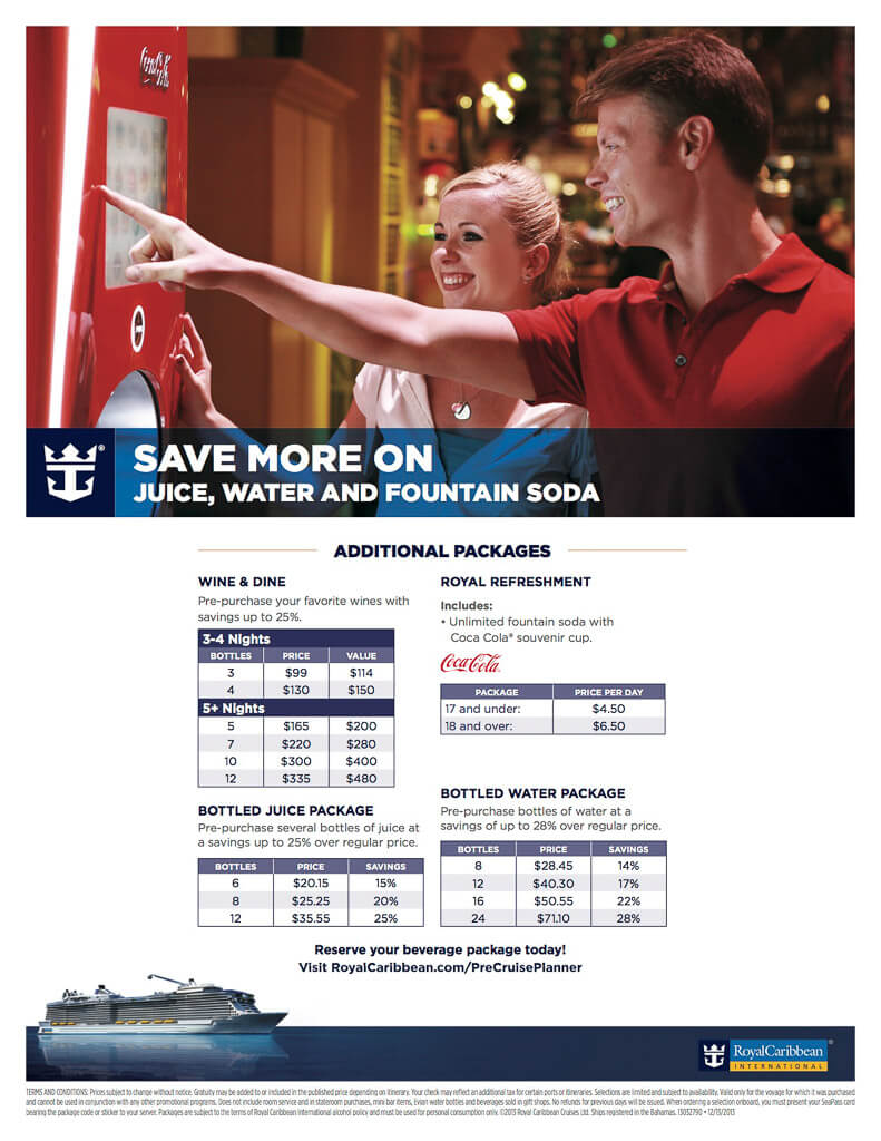 Royal Caribbean drink Lists! Prices, menus, and much more. – cruise with gambee