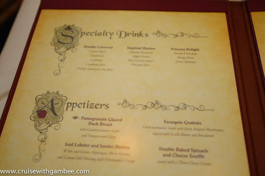 Disney Cruise Menus – cruise with gambee
