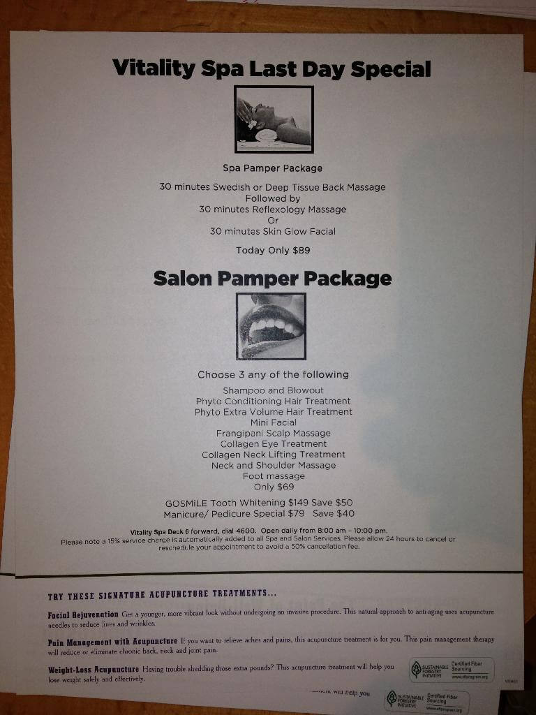 Royal Caribbean Spa Prices – cruise with gambee