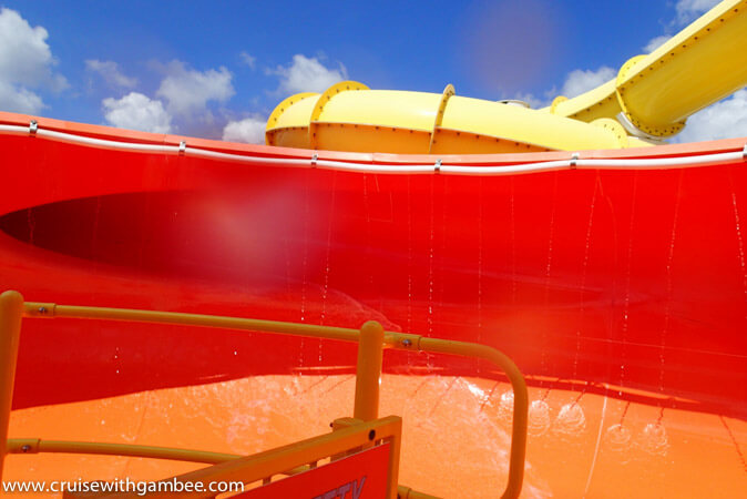 Carnival Breeze water slides