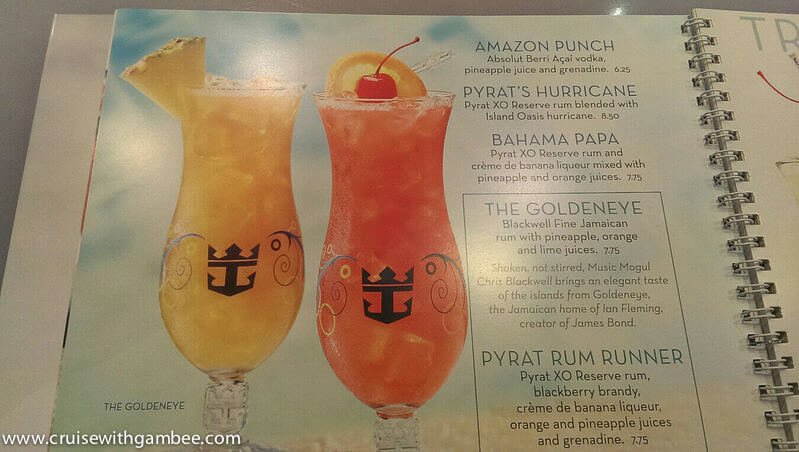Royal Caribbean 2014 Drink Lists