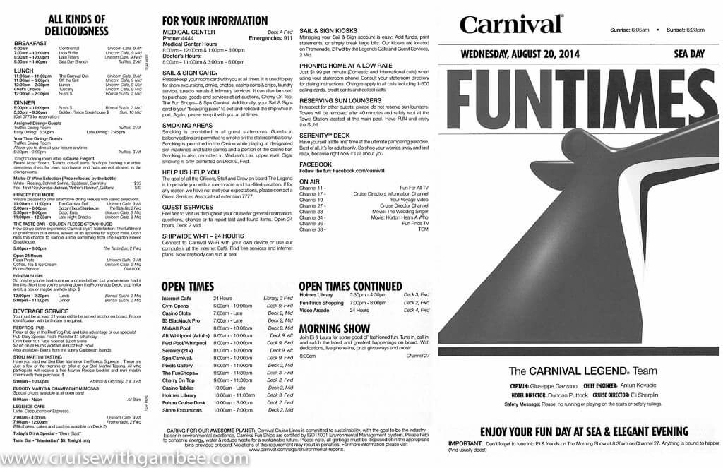 Carnival Legend Fun Times