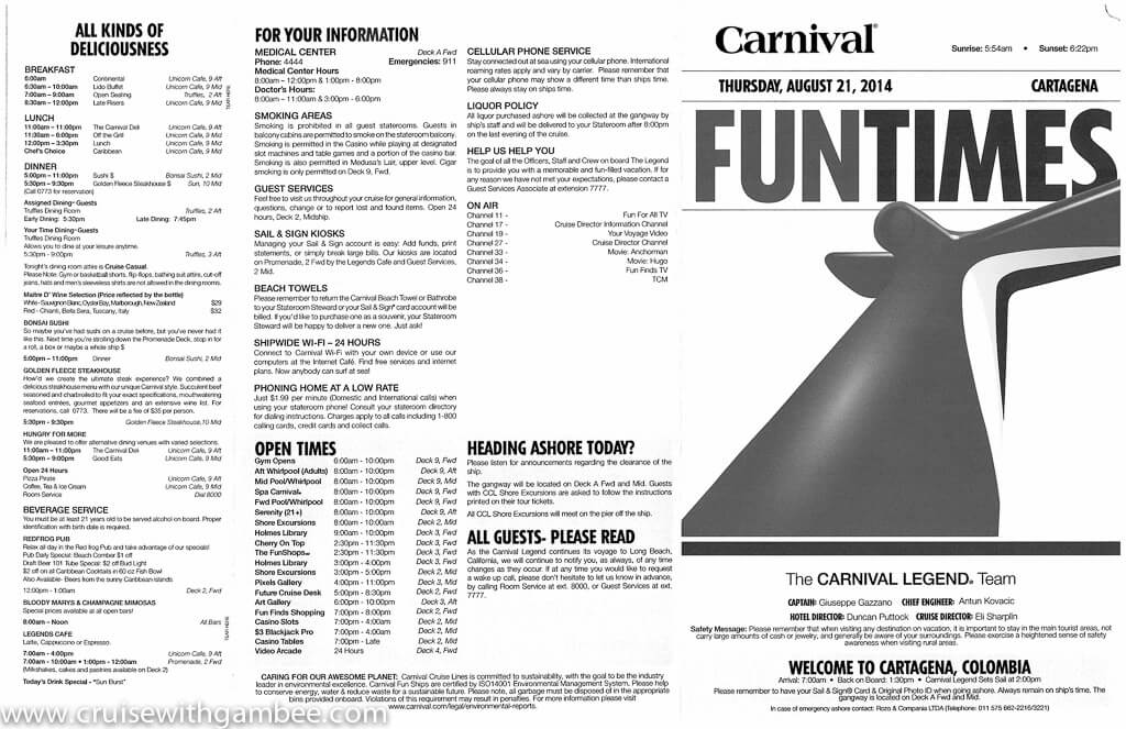 Carnival Legend Fun Times
