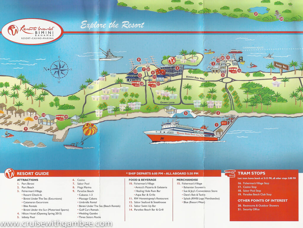 bimini superfast island map - cruise with gambee