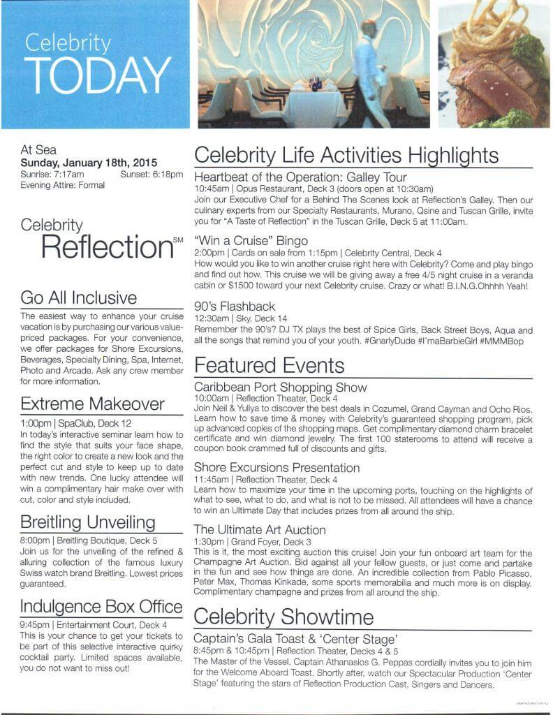 Celebrity Reflection Today Daily Activity planner-4
