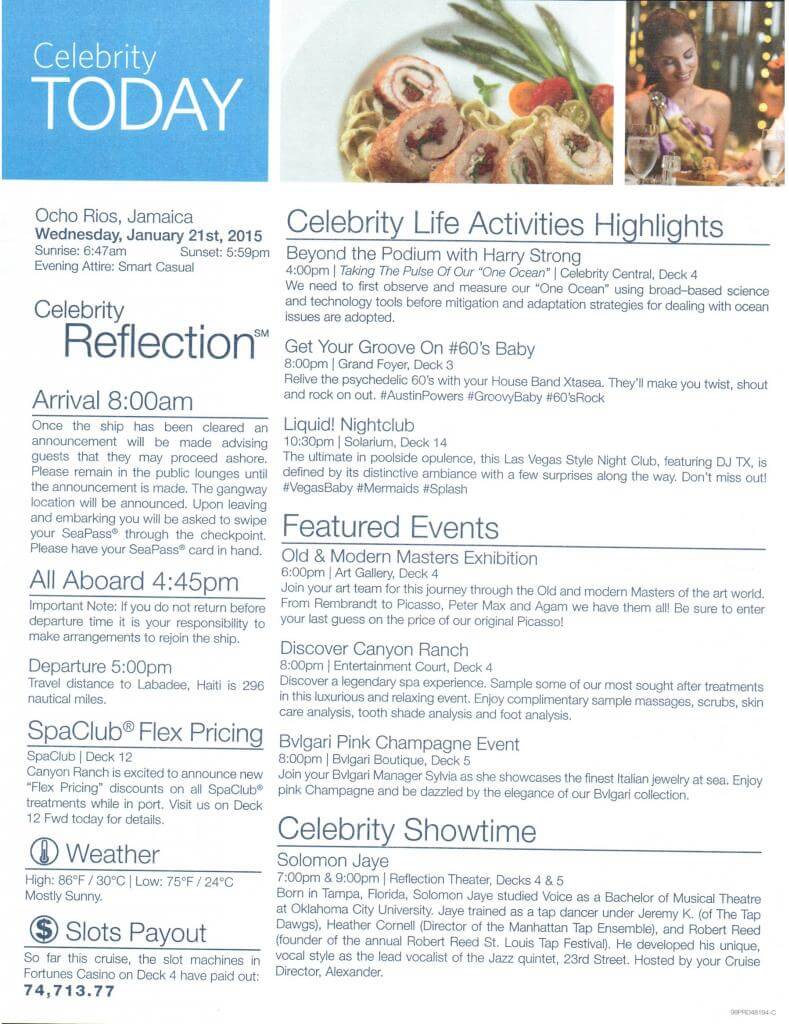 Celebrity Reflection Today Daily Activity planner-7