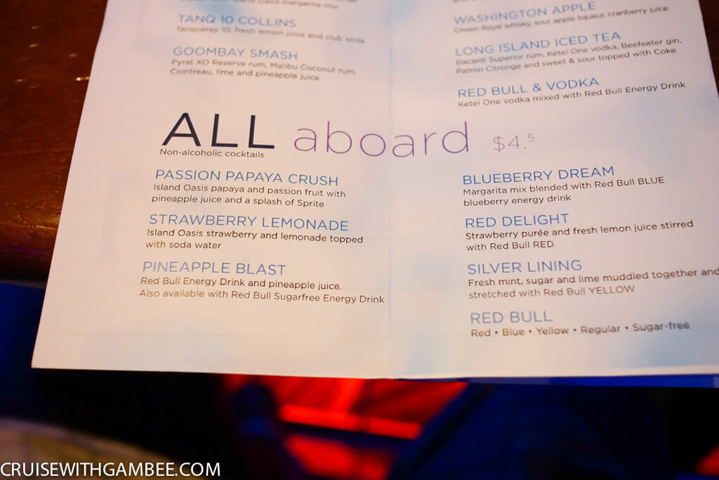 Royal Caribbean Drink Prices-2