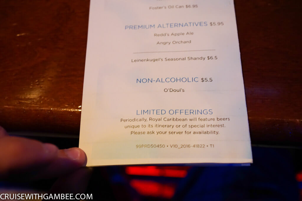 Royal Caribbean Drink Prices-8