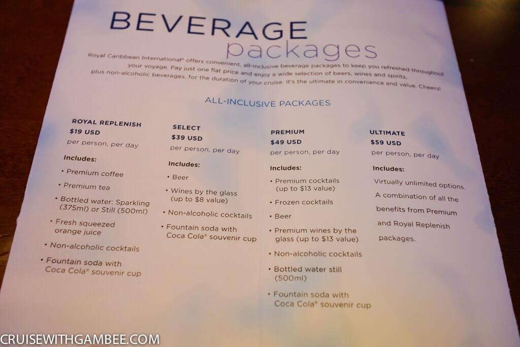 Royal Caribbean Drink Prices-9